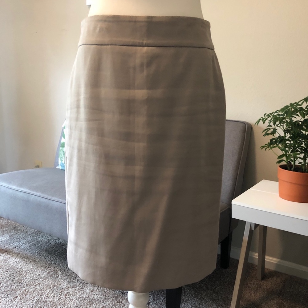 Beige J crew no. 2 pencil skirt